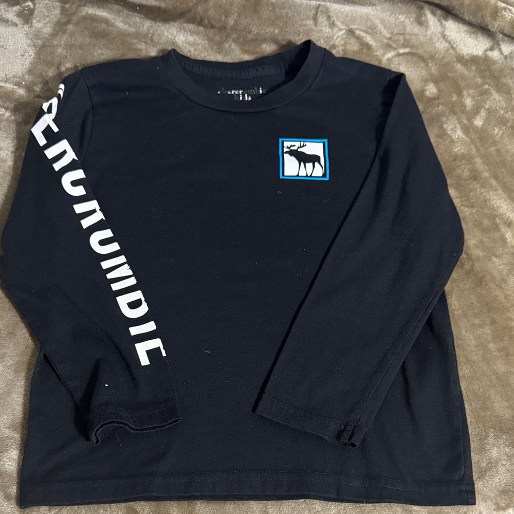 Abercrombie & Fitch Kids Black Long Sleeve Shirt with Logo